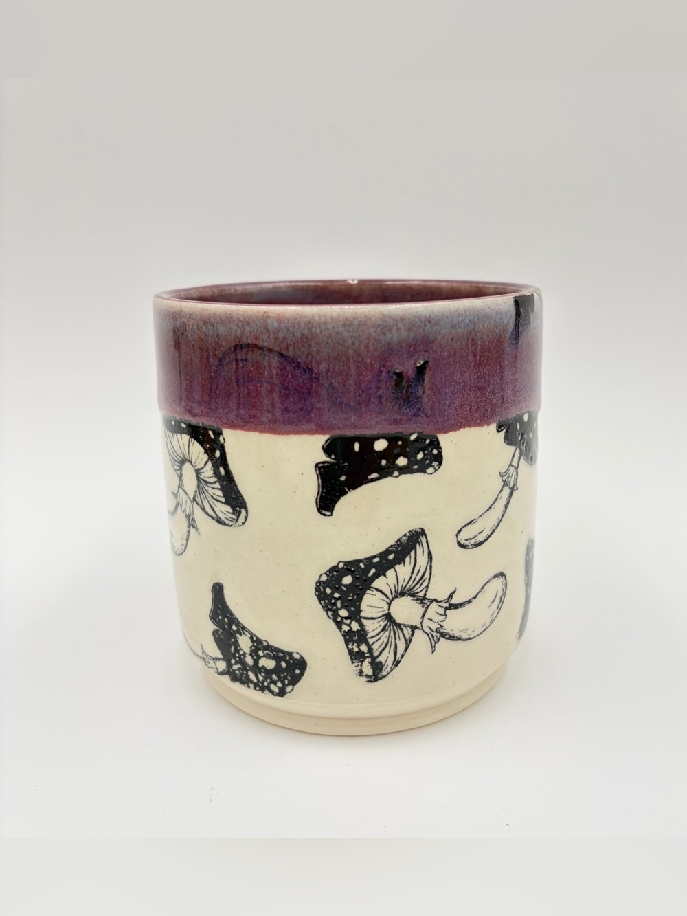Mermud Studio Pottery Mushroom Purple Ceramic Coffee Mug - Picture 4 of 10